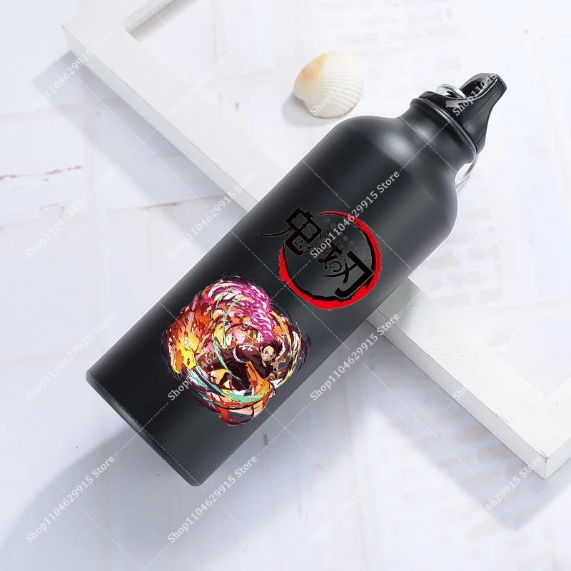 500ml Demon Slayer Aluminum Water Bottle Portable Sport Cup Women Men Anime Tomioka Nezuko Fashion Retro Kettle Birthday Gift