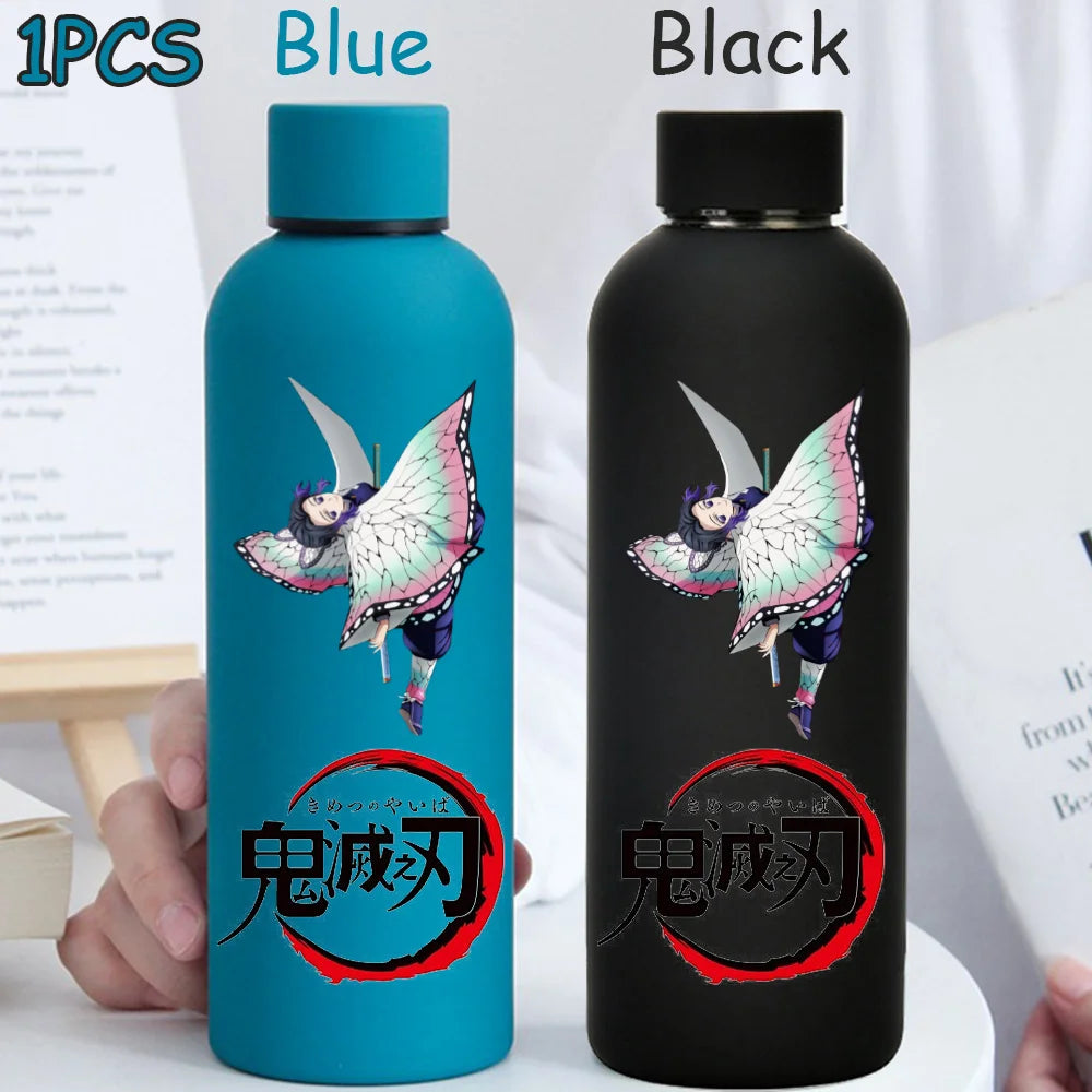 Kimetsu No Yaiba 500ML Insulated Water Cup Game Anime Character Paint Small Mouth Bottle Cartoon Large Capacity Drinking Cup