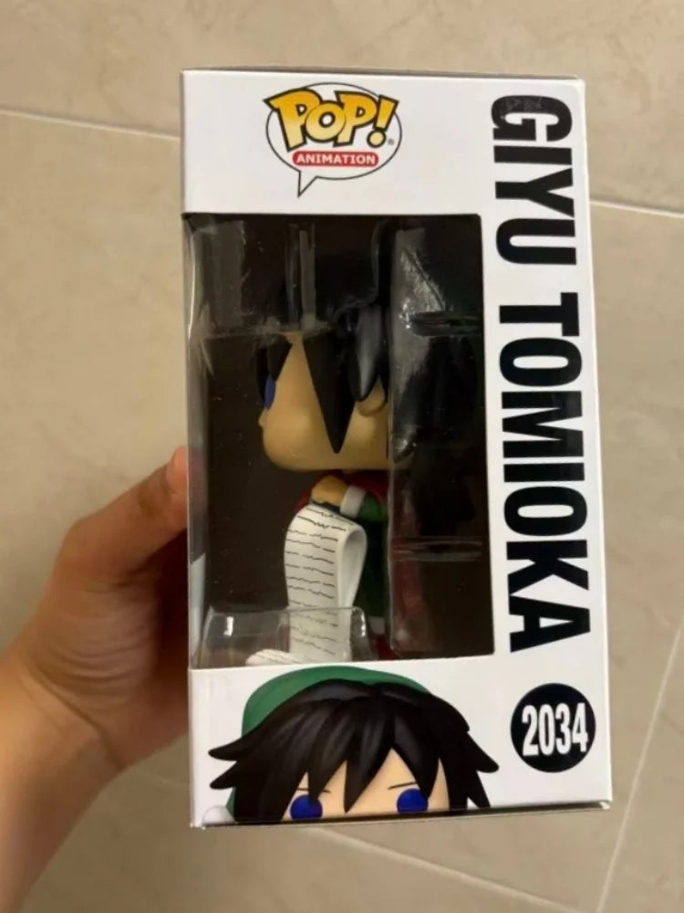 Demon Slayer Giyu Tomioka Holiday #2034 Funko Pop Action Doll 4.3In Special Edition Vinyl Sculpture Toy Collecti Souvenirs Gifts