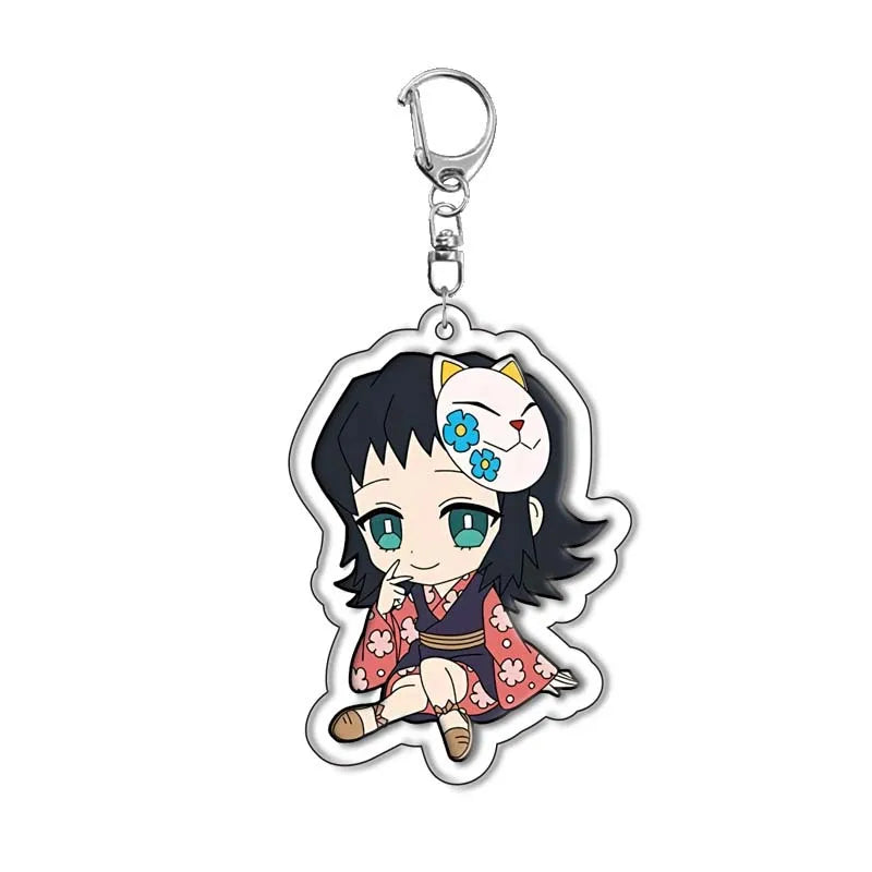 Demon Slayer Kimetsu no Yaiba Tanjiro Kamado Nezuko Acrylic Keychain Pendant Anime Merchandise Custom Wholesale In Stock Bulk