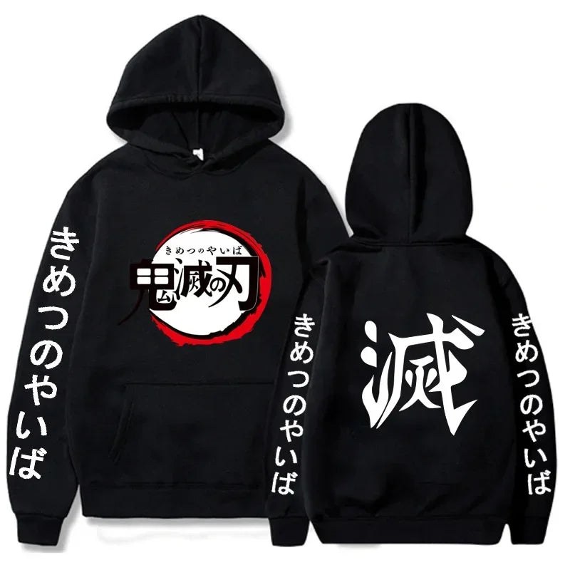 Japanese Anime Demon Slayer Plus Size Hoodie Women Sweatshirts Kamado Nezuko Print Hooded Harajuku Girl And Boy Casual Pullover