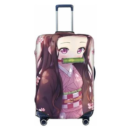 Custom Demon Slayer Kimetsu no Yaiba Travel Luggage Cover Elastic Manga Anime  Suitcase Cover Protector Fit 18-32 Inch
