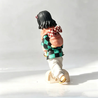 12.5cm Demon Slayer Tanjiro & Nezuko PVC Collectible Cartoon Figure Model Toy Creative Personalized with Packaging Box