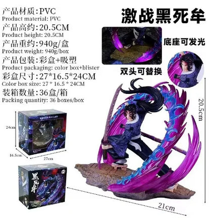 Hot Sell New Demon Slayer Kokushibou Vs Tsugikuni Yoriichi  Gk Luminous Figure Be Bound Popular Cartoon Character Statue Gift