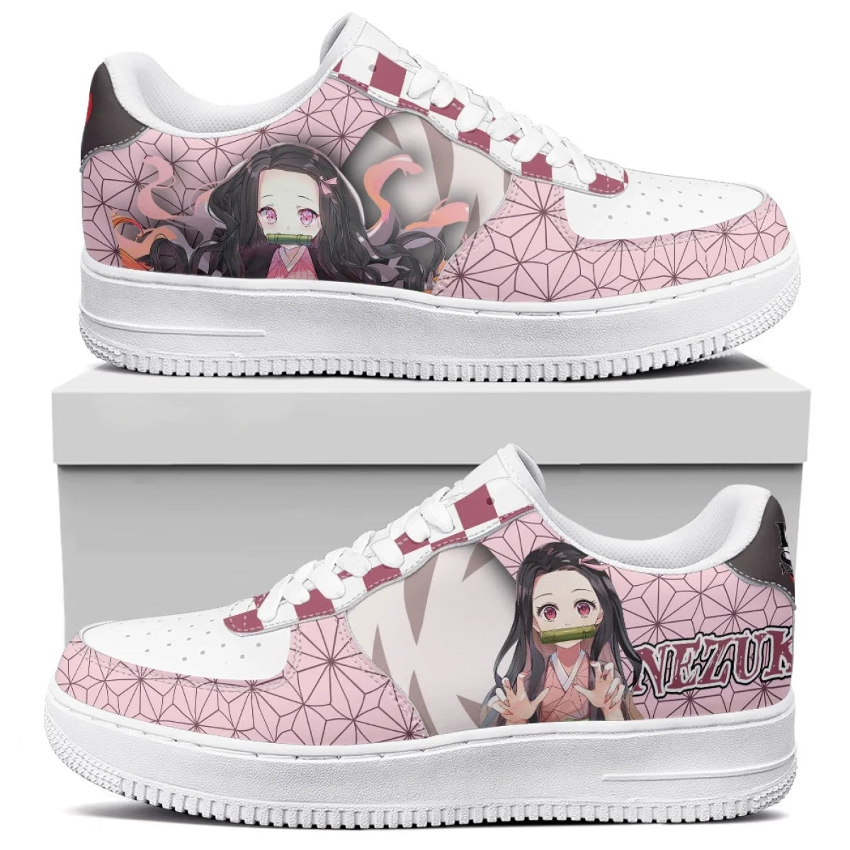 Anime Demon Slayer Sneakers Kamado Tanjirou Low-Top Sports Shoes Couples Board Shoes Customization Leisure Shoes Festival Gift