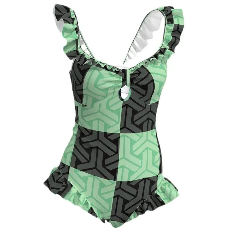 New Demon Slayer swimsuit cosplay costume Kamado Tanjiro Nezuko Butterfly Ninja cos suit Demon Slayer swimsuit gift wholesale