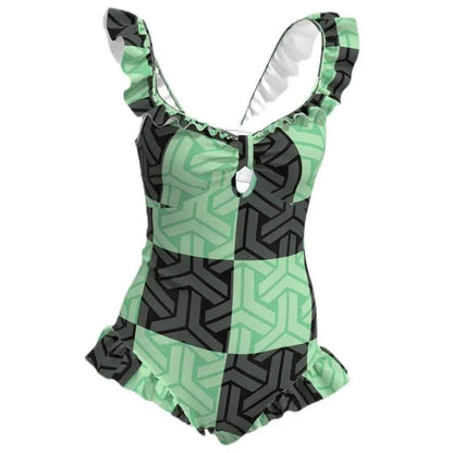 New Demon Slayer swimsuit cosplay costume Kamado Tanjiro Nezuko Butterfly Ninja cos suit Demon Slayer swimsuit gift wholesale