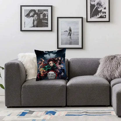 Pillow Demon Slayer Cushion Cover 45*45 Pillowcase Decorative Pillows for Sofa Pilow Cases Pillowcases 50x50 Car Decoration Body