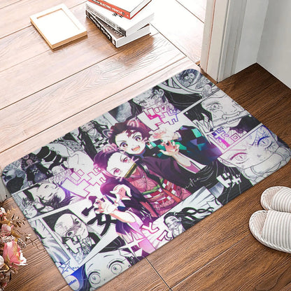Demon Slayer Doormat Mat Anti-Slip Anime Giyu Tomioka Kitchen Bathroom Living Room Rug Carpet 40*60cm