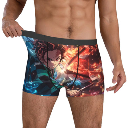 Male Funny D-Demons Slayers Underwear Japanese Manga Boxer Briefs Soft Shorts Panties Underpants