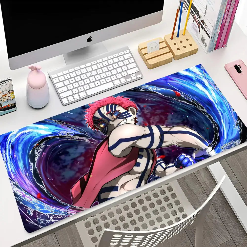 A-Akaza D-DemonS S-Slayer Mouse Pad Rubber Mat Laptop Xxl Mousepad Notebook Gamer Computer Table Gaming Accessories