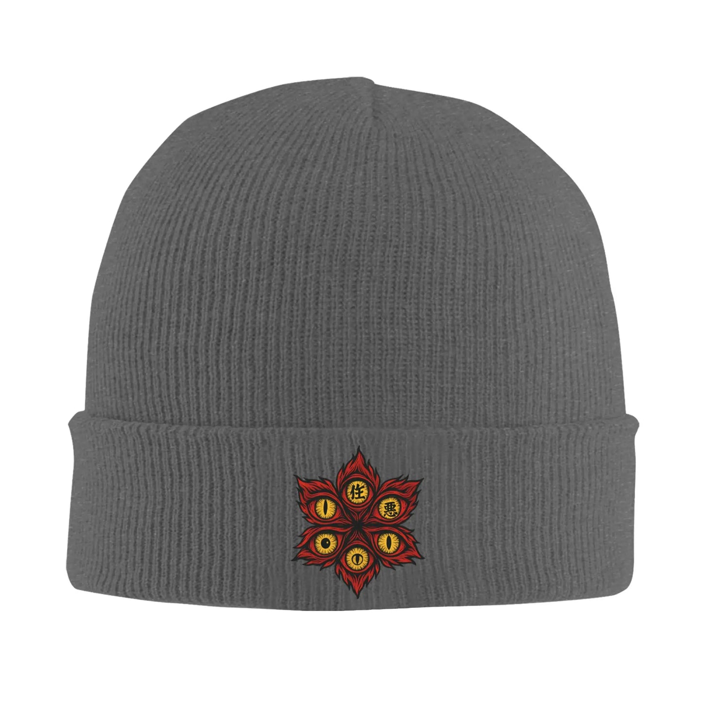 Demonic Eyes of Chaos demon slayer  Knit Beanie For Unisex  Winter Warm Bonnet Knitted Hat