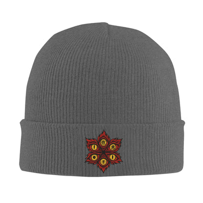 Demonic Eyes of Chaos demon slayer  Knit Beanie For Unisex  Winter Warm Bonnet Knitted Hat