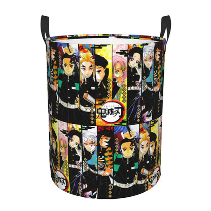 Tanjiro Kamado Demon Slayer Nezuko Kamado Laundry Basket Zenitsu Agatsuma Clothes Hamper for Household Clothes Storage Bag