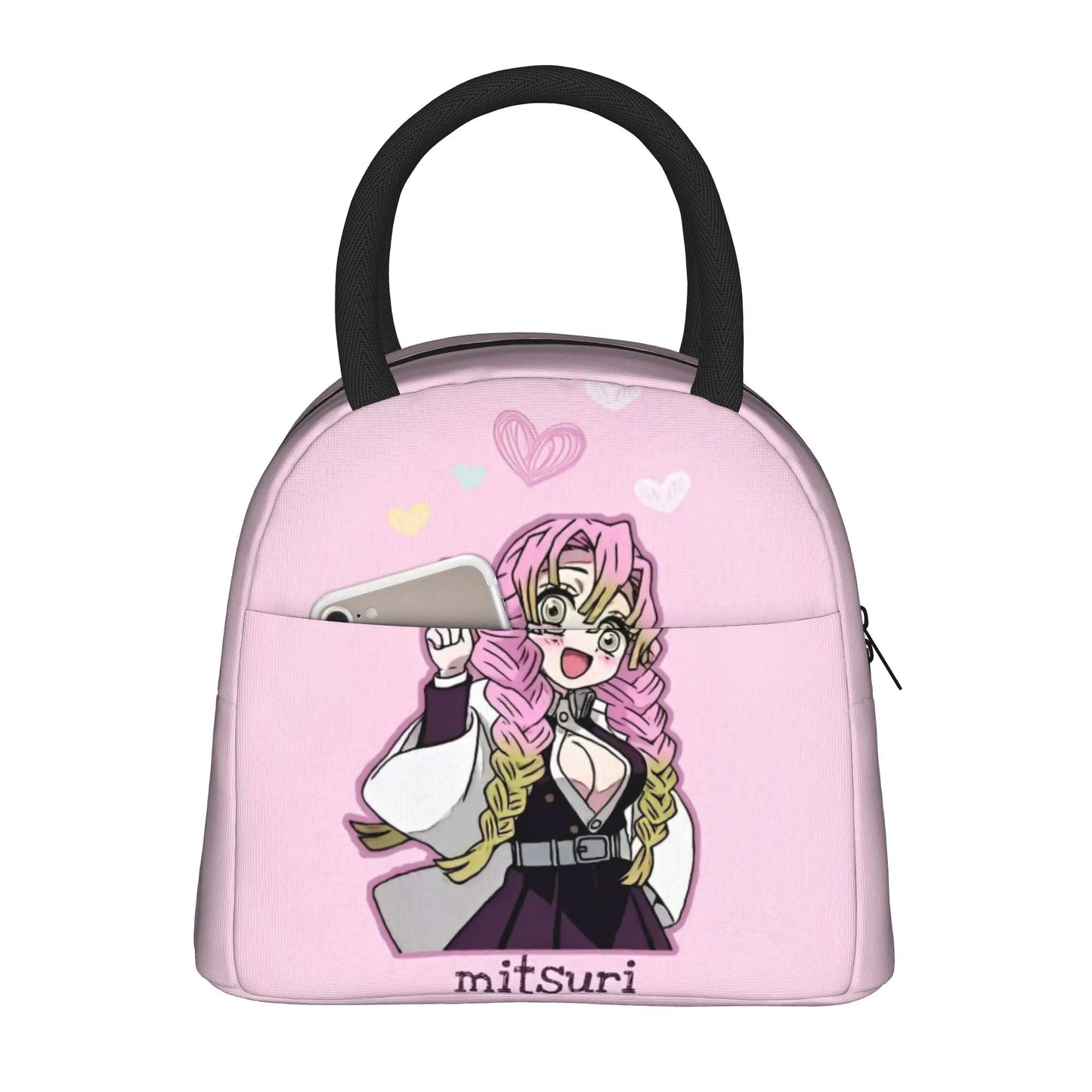 Muichiro Tokito Insulated Lunch Bags High Capacity Demons Anime Lunch Container Thermal Bag Tote Lunch Box Food Handbags