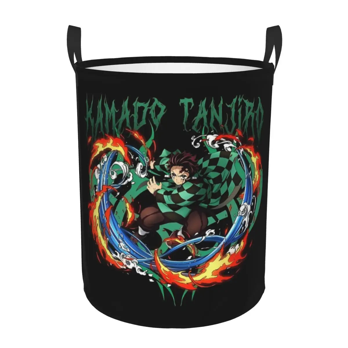 Demon Slayer Tanjiro Kamado Laundry Basket Collapsible Large Capacity Clothes Storage Bin Anime Manga 
 Laundry Hamper
