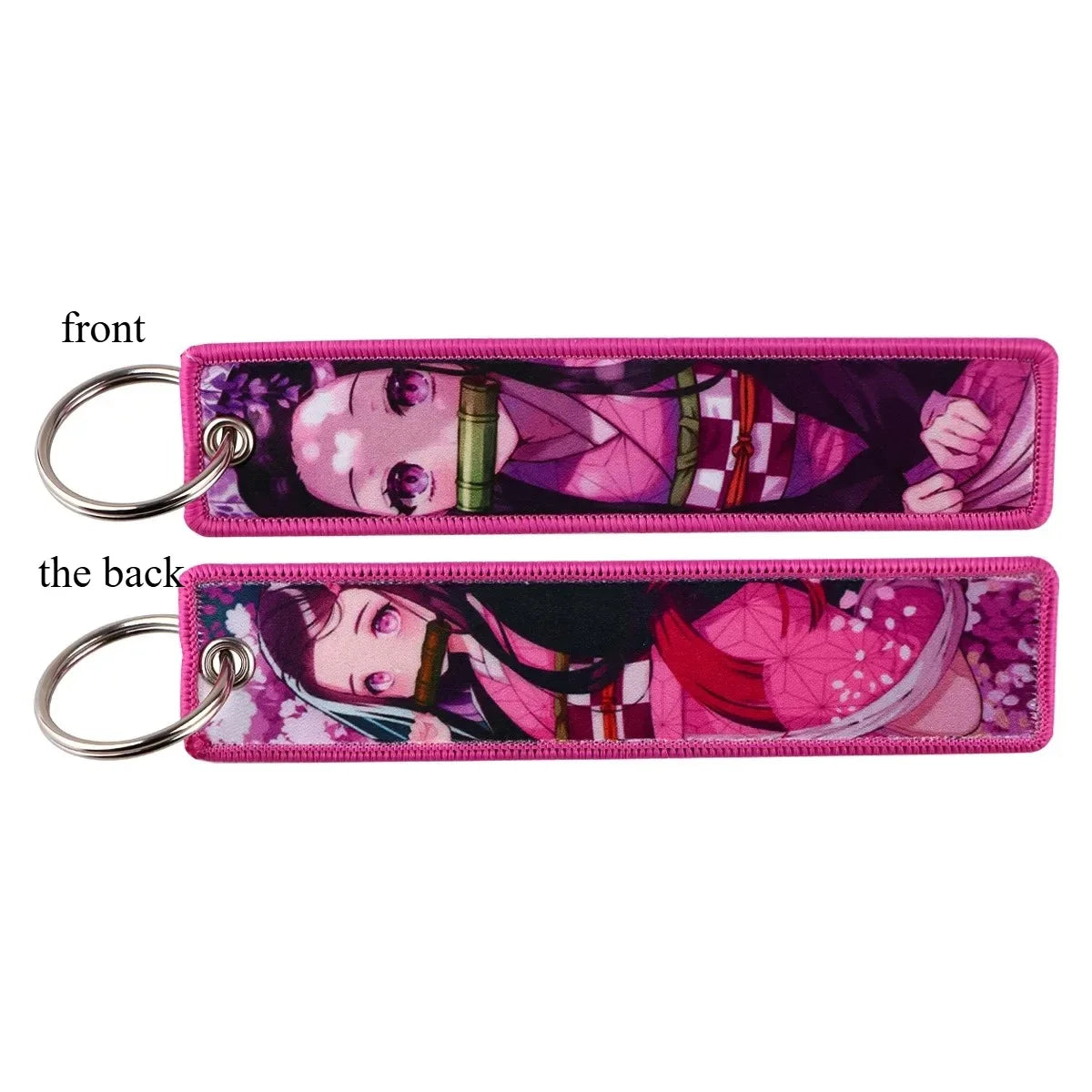 Anime Demon Slayer Blade Weaving Mark Keychain Trendy Fashion Hanging Rope Devil Access Control Pendant Office ID Pendant Gift