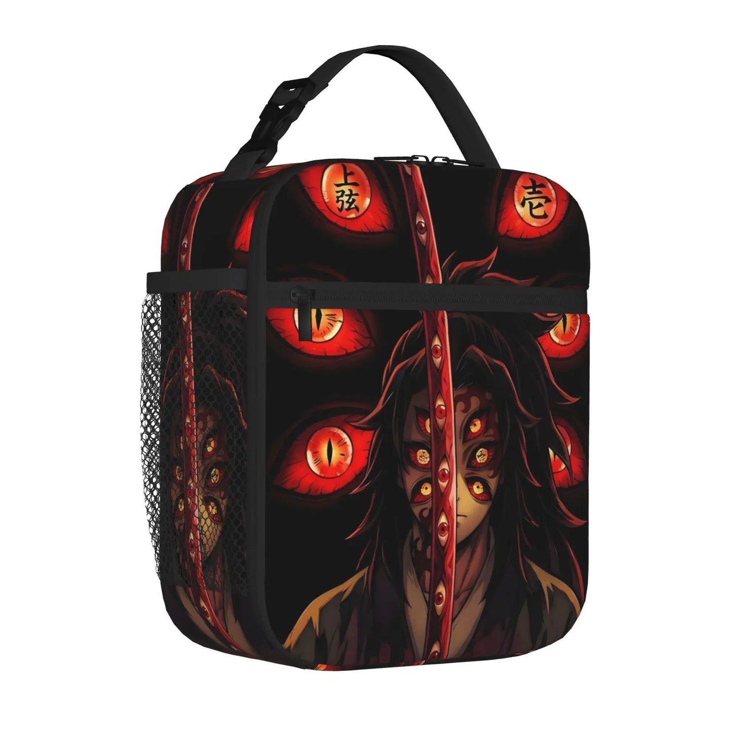 1 Piece Portable Lunch Container Upper Moon One  Zipper Closure Durable Pocket Demon Slayer  For Lunch Lunch Box Bag