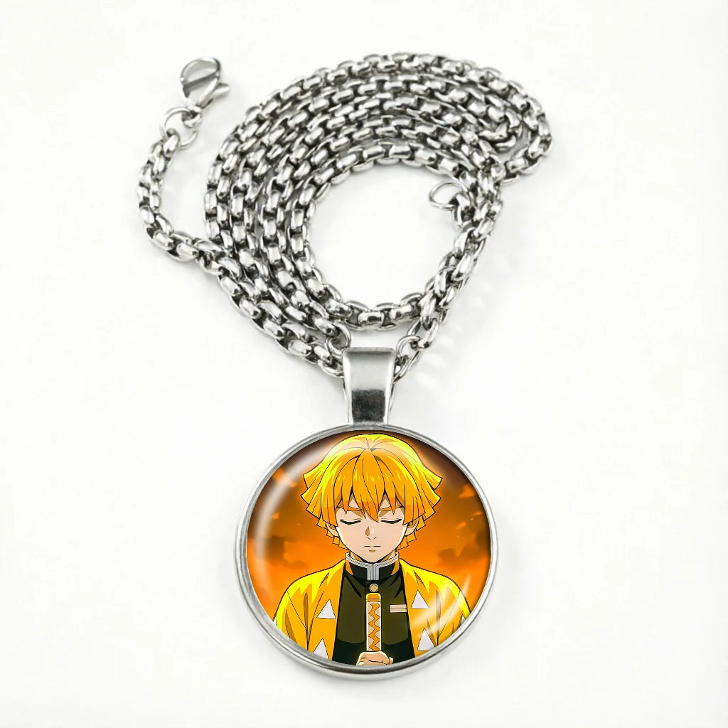 Demon Slayer Kimetsu No Yaiba Necklace Jewelry Chain Pendants Charms Fashion Sweater Decoration Anime Accessories Party Gifts