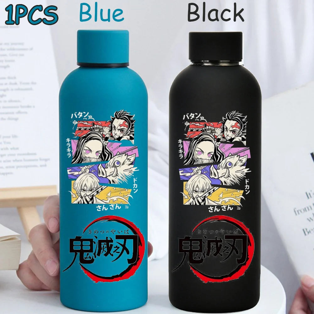 Kimetsu No Yaiba 500ML Insulated Water Cup Game Anime Character Paint Small Mouth Bottle Cartoon Large Capacity Drinking Cup