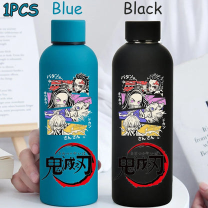 Kimetsu No Yaiba 500ML Insulated Water Cup Game Anime Character Paint Small Mouth Bottle Cartoon Large Capacity Drinking Cup