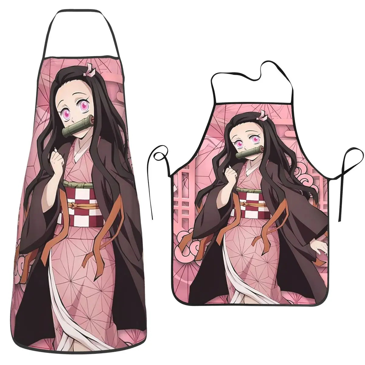Nezuko Apron Chef Cooking Cuisine Tablier Sleeveless Bib Kitchen Cleaning Pinafore for Women Men Painting