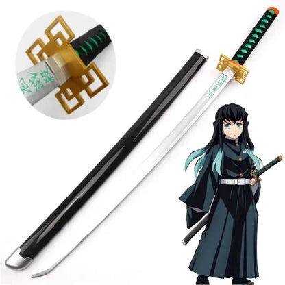 72/104cm Demon Slayer Sword Anime Kimetsu No Yaiba Cosplay Prop Tanjirou Shinobu Real Size Japanese Katana Samurai Sabre Gift