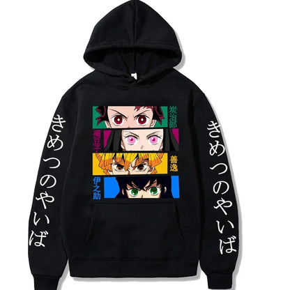 2026 New Demon Slayer Graphic Printed Hoodie Sweatshirt Men's and Women's Hoodie Men's Tops Sports Hoodie Harajuku Y2K Hoodie