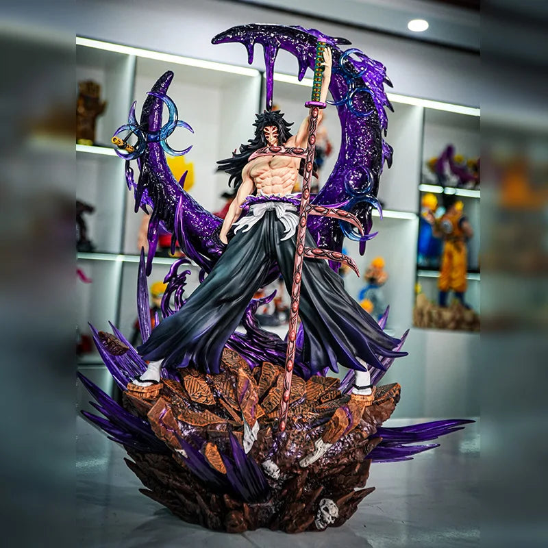 2026 New In Stock 45cm Demon Slayer Anime Figure Kokushibo Figures Pvc Statue Room Decoration Collection Model Gifts Toys