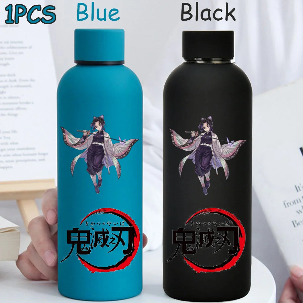 Kimetsu No Yaiba 500ML Insulated Water Cup Game Anime Character Paint Small Mouth Bottle Cartoon Large Capacity Drinking Cup