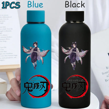 Kimetsu No Yaiba 500ML Insulated Water Cup Game Anime Character Paint Small Mouth Bottle Cartoon Large Capacity Drinking Cup