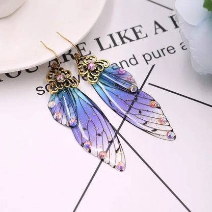 Demon Slayer Anime Butterfly Wing Earrings Kimetsu No Yaiba Kochou Shinobu Cosplay Earring Ear Jewelry Accessories Gifts