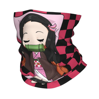 Custom Demones S-Slayer Bandana Winter Neck Warmer Women Windproof Wrap Face Scarf for Ski  Gaiter Headband