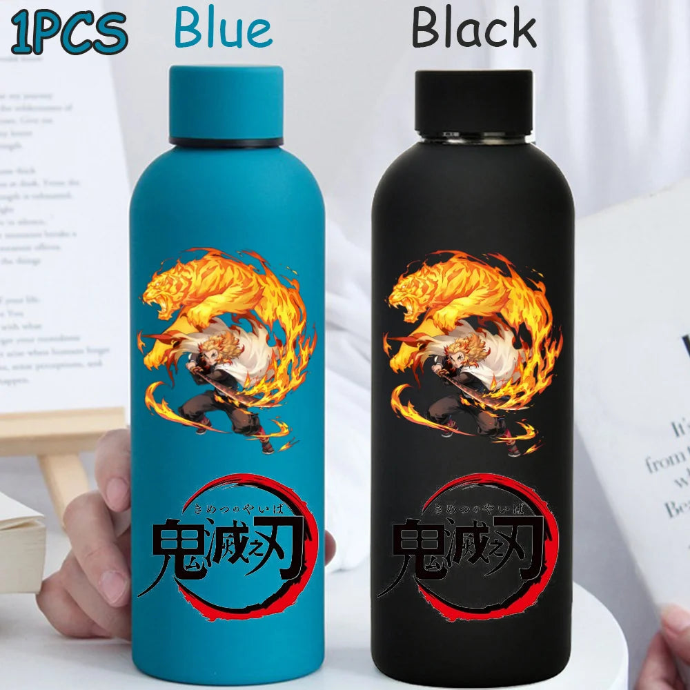 Kimetsu No Yaiba 500ML Insulated Water Cup Game Anime Character Paint Small Mouth Bottle Cartoon Large Capacity Drinking Cup
