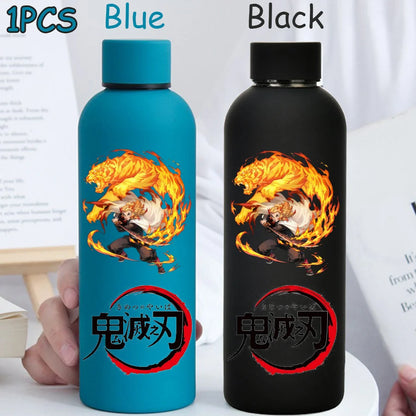 Kimetsu No Yaiba 500ML Insulated Water Cup Game Anime Character Paint Small Mouth Bottle Cartoon Large Capacity Drinking Cup