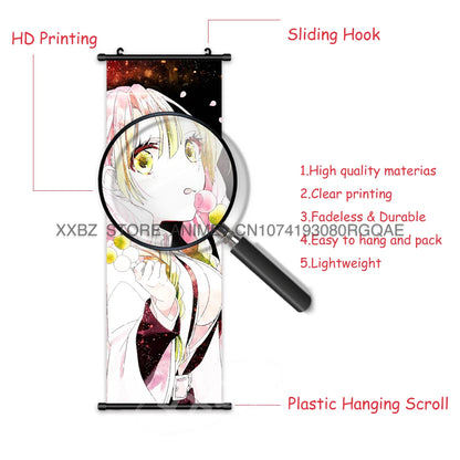 Demon Slayer Scrolls Picture Himejima Gyoumei Wall Art  Tomioka Giyuu Home Decor Rengoku Kyoujurou Hanging Painting Anime Poster