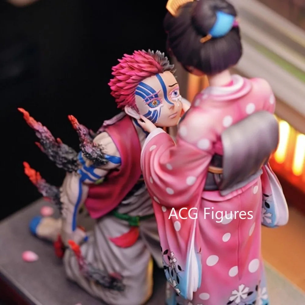 10.43in/26.5cm Anime Demon Slayer Figure Akaza Koyuki Action Figures Pvc Statue Desktop Ornamen Collection Model Toys Gifts