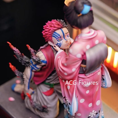 10.43in/26.5cm Anime Demon Slayer Figure Akaza Koyuki Action Figures Pvc Statue Desktop Ornamen Collection Model Toys Gifts