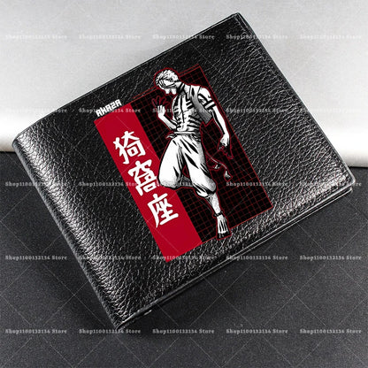 Demon Slayer Man Wallet Anime Print Short Wallets Portable Card Pack Fashion Zipper Coin Purse Adult Card Holder Male Money Bag