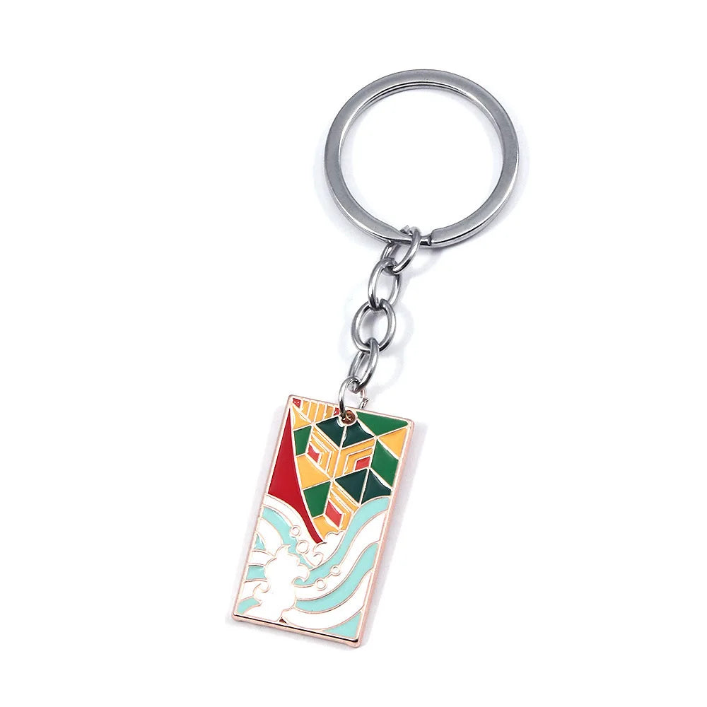 Demon Slayer Anime  Keychain Kamado Tanjiro Nezuko Hashira Ghost Slayer Corps Car Key Chain Cute  Birthday Gift For Anime Fans