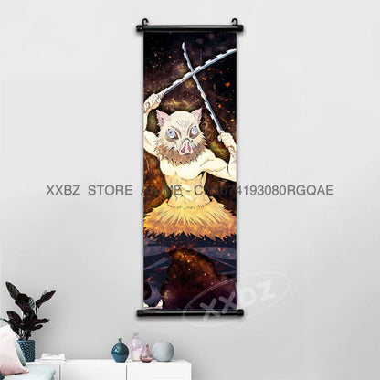 Demon Slayer Scrolls Picture Himejima Gyoumei Wall Art  Tomioka Giyuu Home Decor Rengoku Kyoujurou Hanging Painting Anime Poster