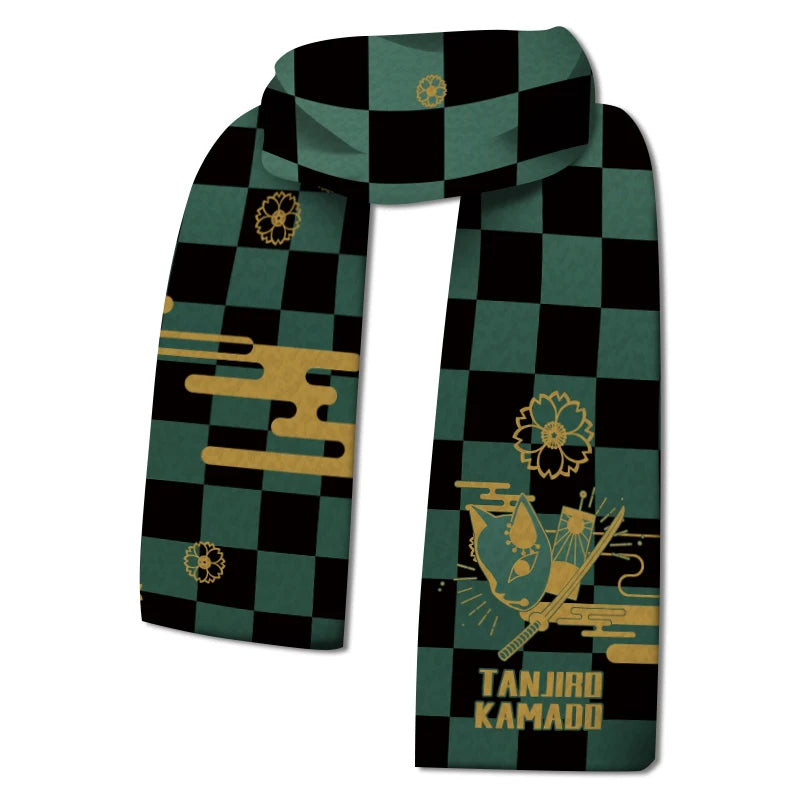 In stock Demon Slayer: Kimetsu No Yaiba Anime Scarf Kamado Tanjirouagatsuma Zenitsutomioka Giyuu Anime Winter Warm Xmas Gift