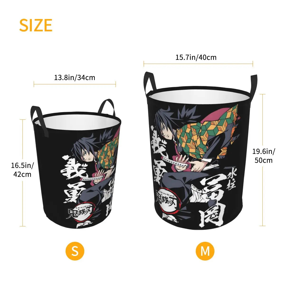 Demon Slayer Tanjiro Kamado Laundry Basket Collapsible Large Capacity Clothes Storage Bin Anime Manga 
 Laundry Hamper