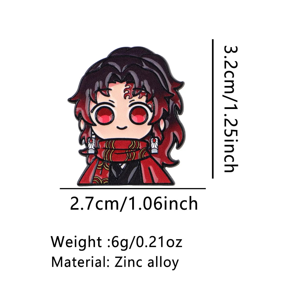 Demon Slayer Pins Kawaii Cartoon Character Brooch Clothing Backpack Lapel Badges Fashion Jewelry Accessories