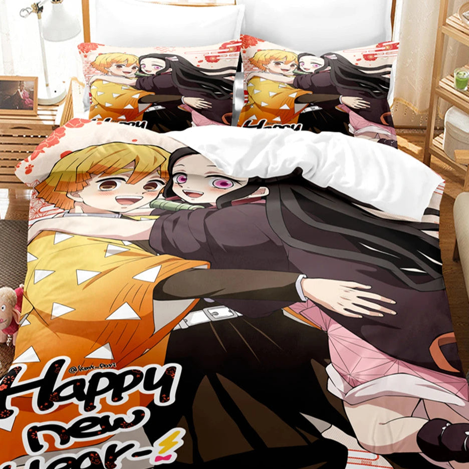 Parure Zenitsu et Nezuko fête