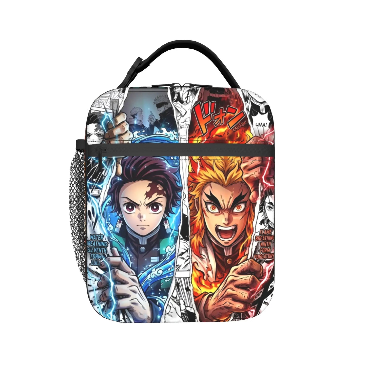 D-Demons Slayers Portable Lunch Box Multifunction Kimetsus No Yaibas Cooler Thermal Food Insulated Lunch Bag School Student