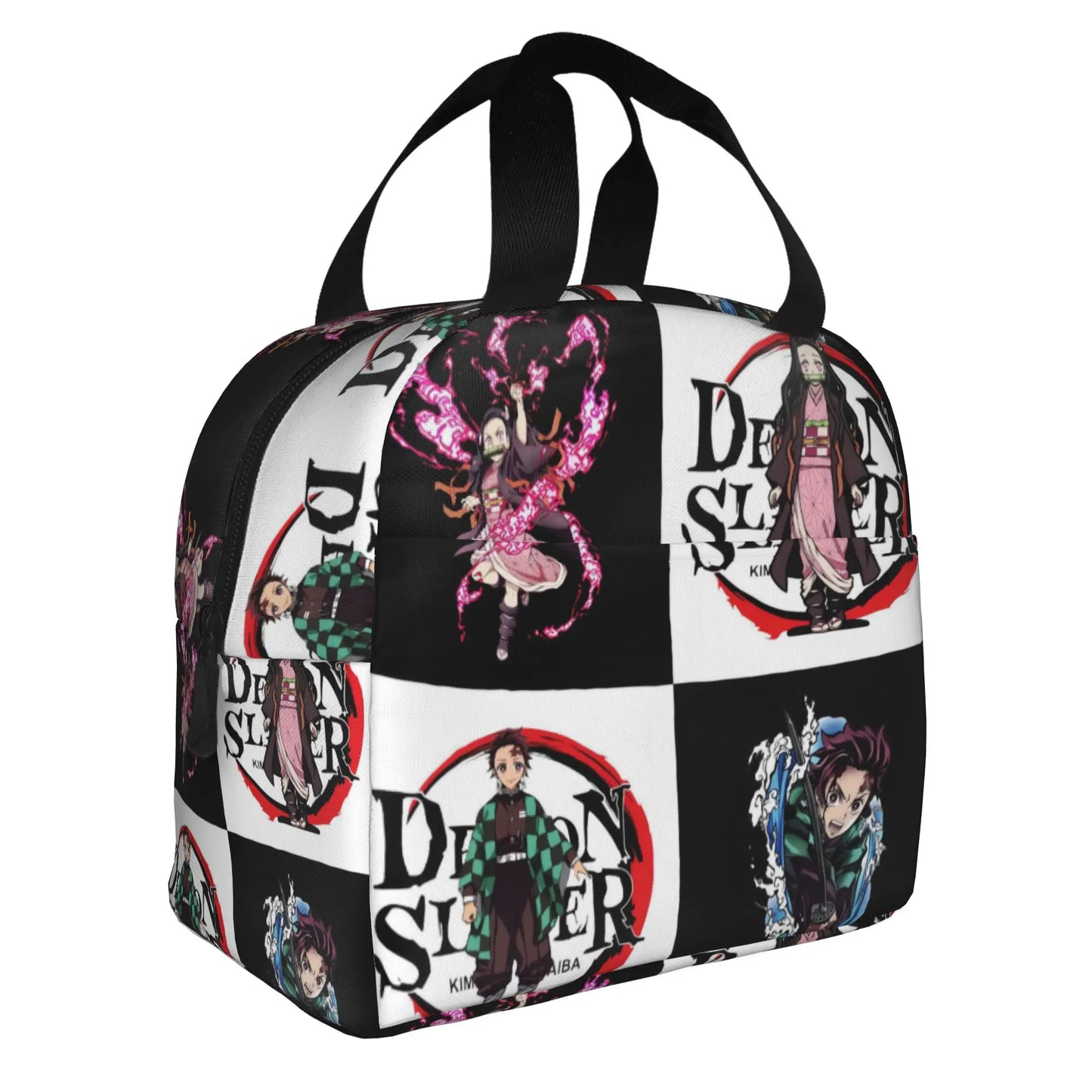 Demon Slayer Manga Anime Resuable Lunch Box for Women Waterproof Kimetsu no Yaiba Thermal Cooler Food Insulated Lunch Bag School