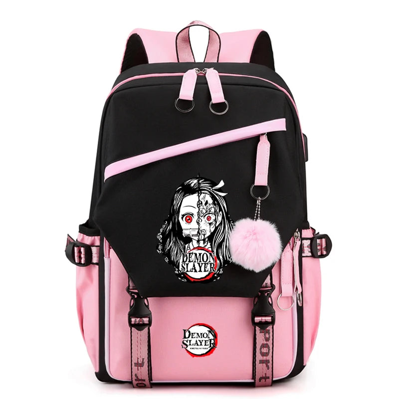Anime Demon Slayer Backpack Teen Girl Boy Back To School Backpack Children School Bag Women Rucksack Travel Cartoon Bag Mochilas