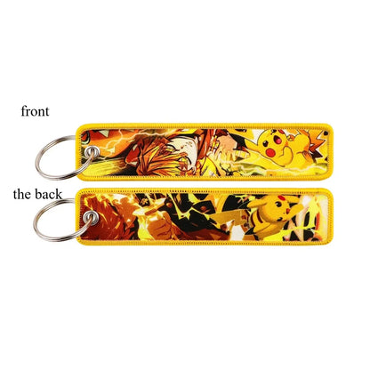 Anime Demon Slayer Blade Weaving Mark Keychain Trendy Fashion Hanging Rope Devil Access Control Pendant Office ID Pendant Gift