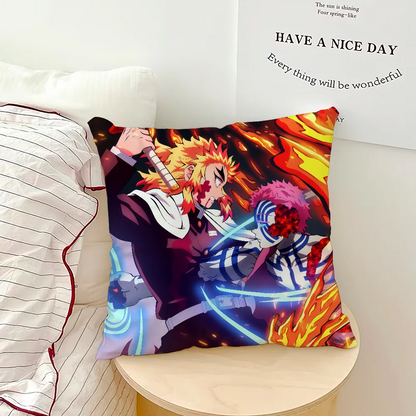anime art comic d-Demon s-Slayer cushion cover Comfortable soft Pillow Case for Sofa Living Room Home Decor Protective Covers